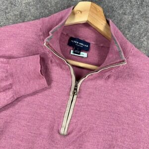 Peter Millar Excursionist Flex Sweater Mens Large (Fits Medium) Pink Merino